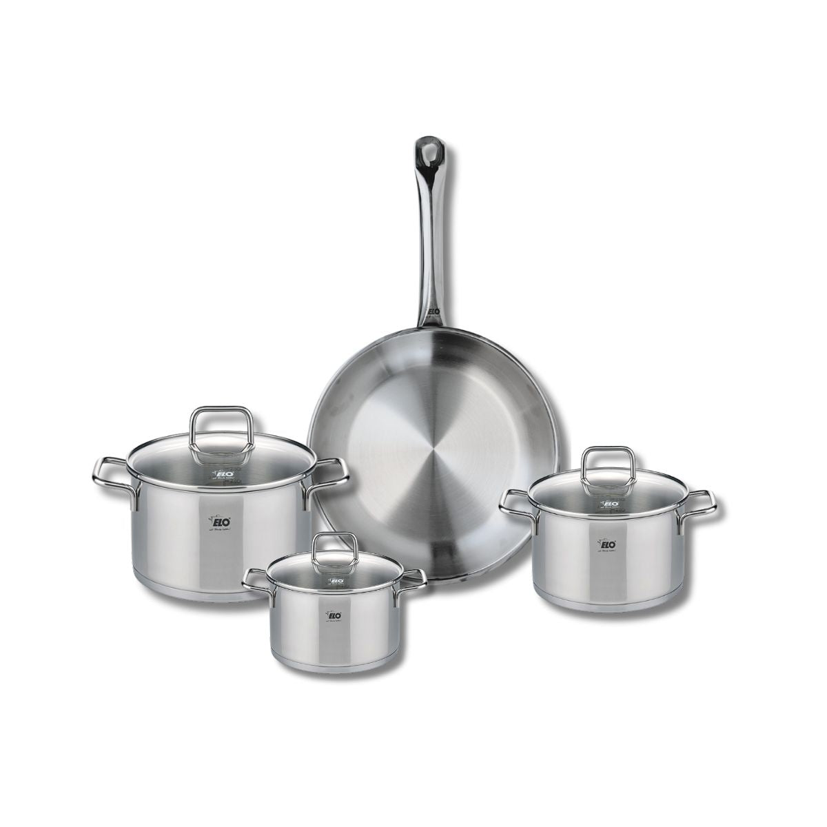 Ensemble de 1 Poêle de cuisson 28 cm et 3 faitouts 14, 16 et 20 cm  Profi Citrin Elo - Mathon - 1