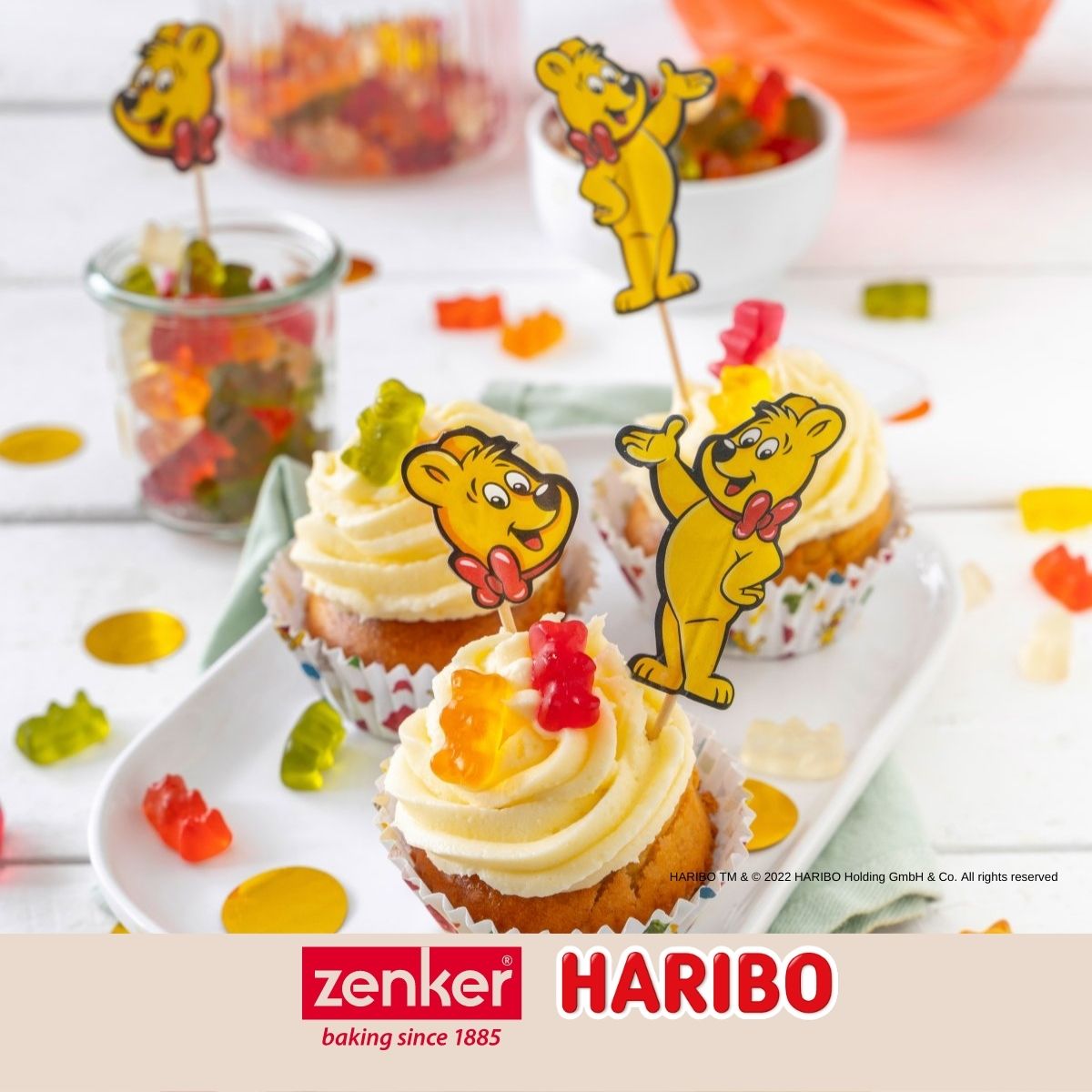 Lot de 48 piques décorés Zenker Haribo Zenker - Mathon - 2