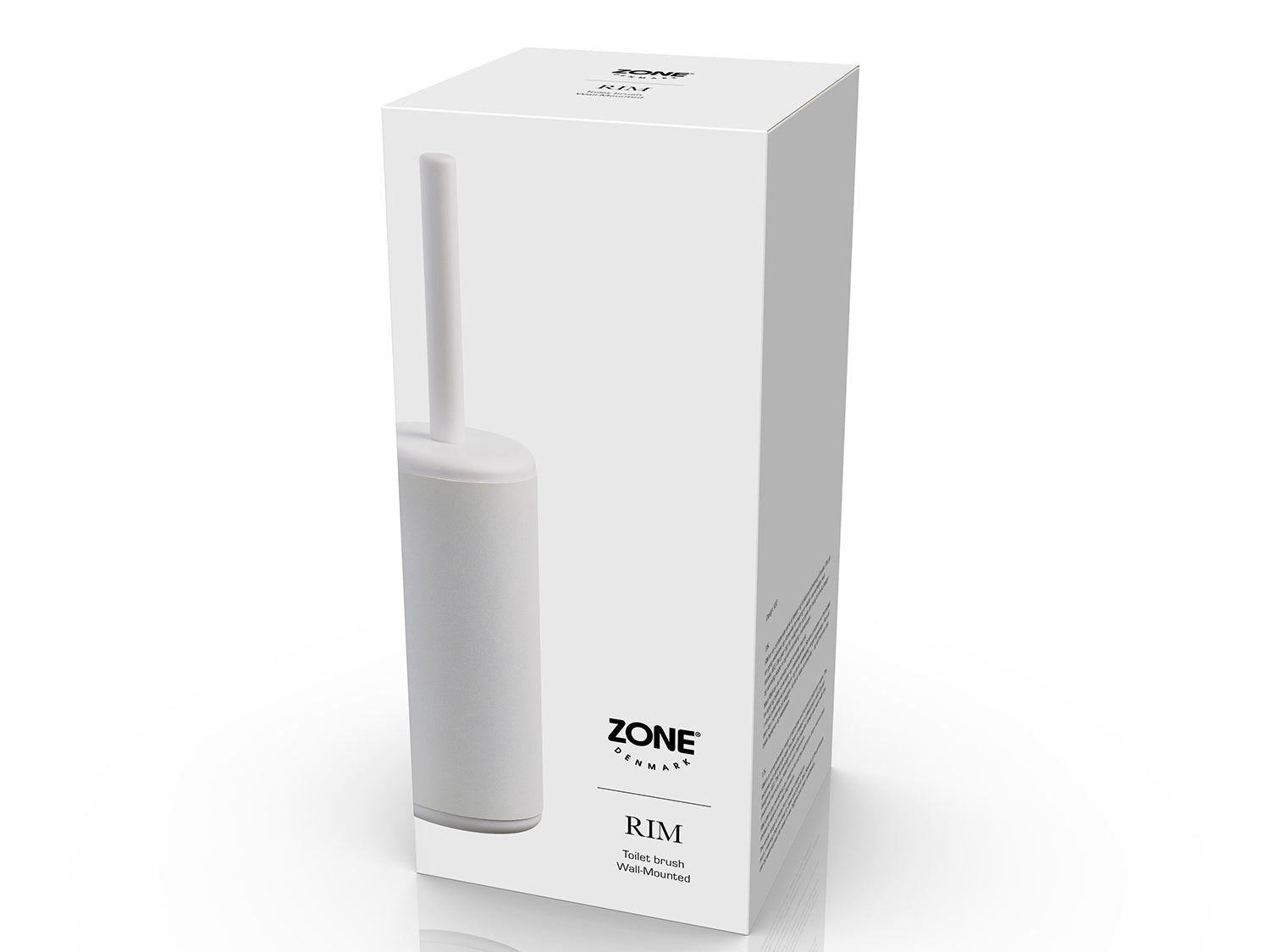 Brosse de toilettes à accroche RIM en aluminium et abs Blanc Zone Denmark - Mathon - 2