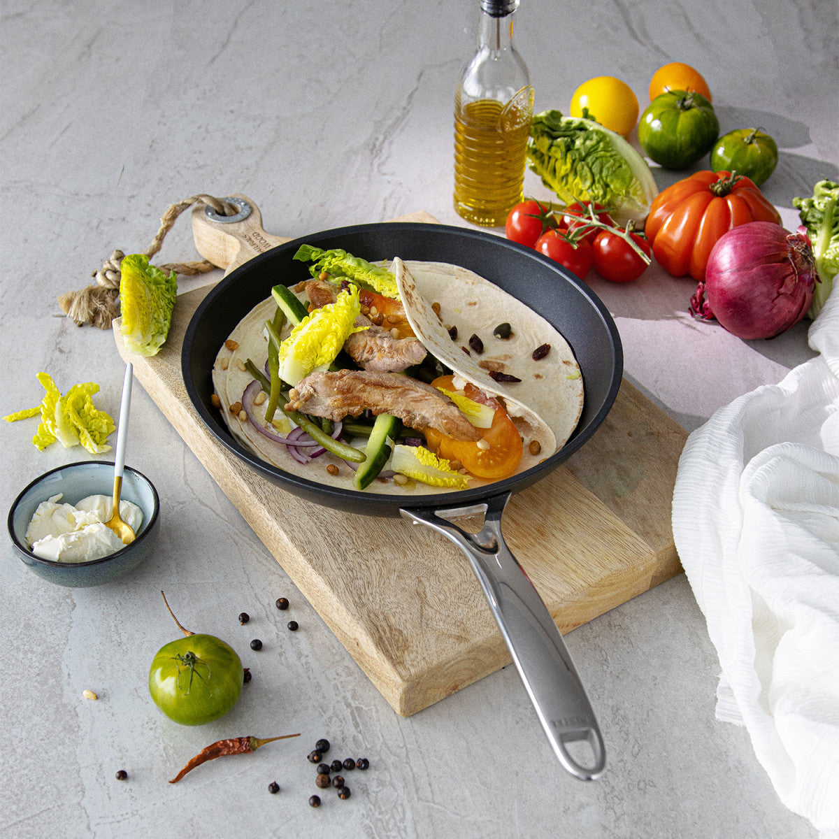 Poêle professionnelle antiadhésive en inox Multiply 26cm Cristel - Mathon - 4