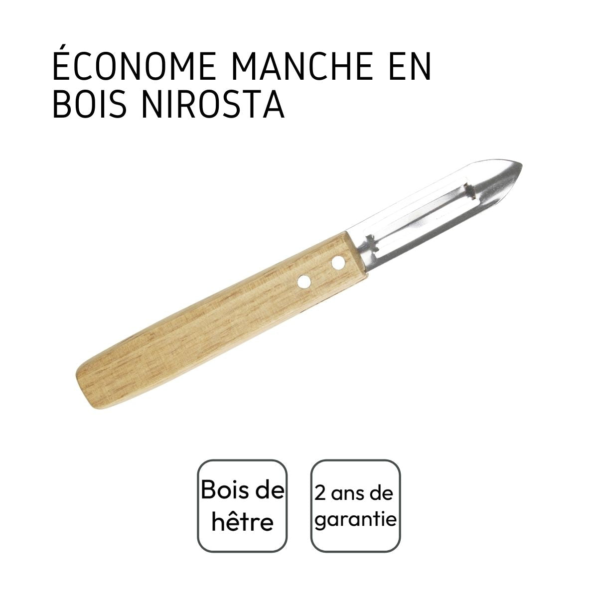 Ensemble de 4 Eplucheurs Econome Nature 16 cm Nirosta - Mathon - 6