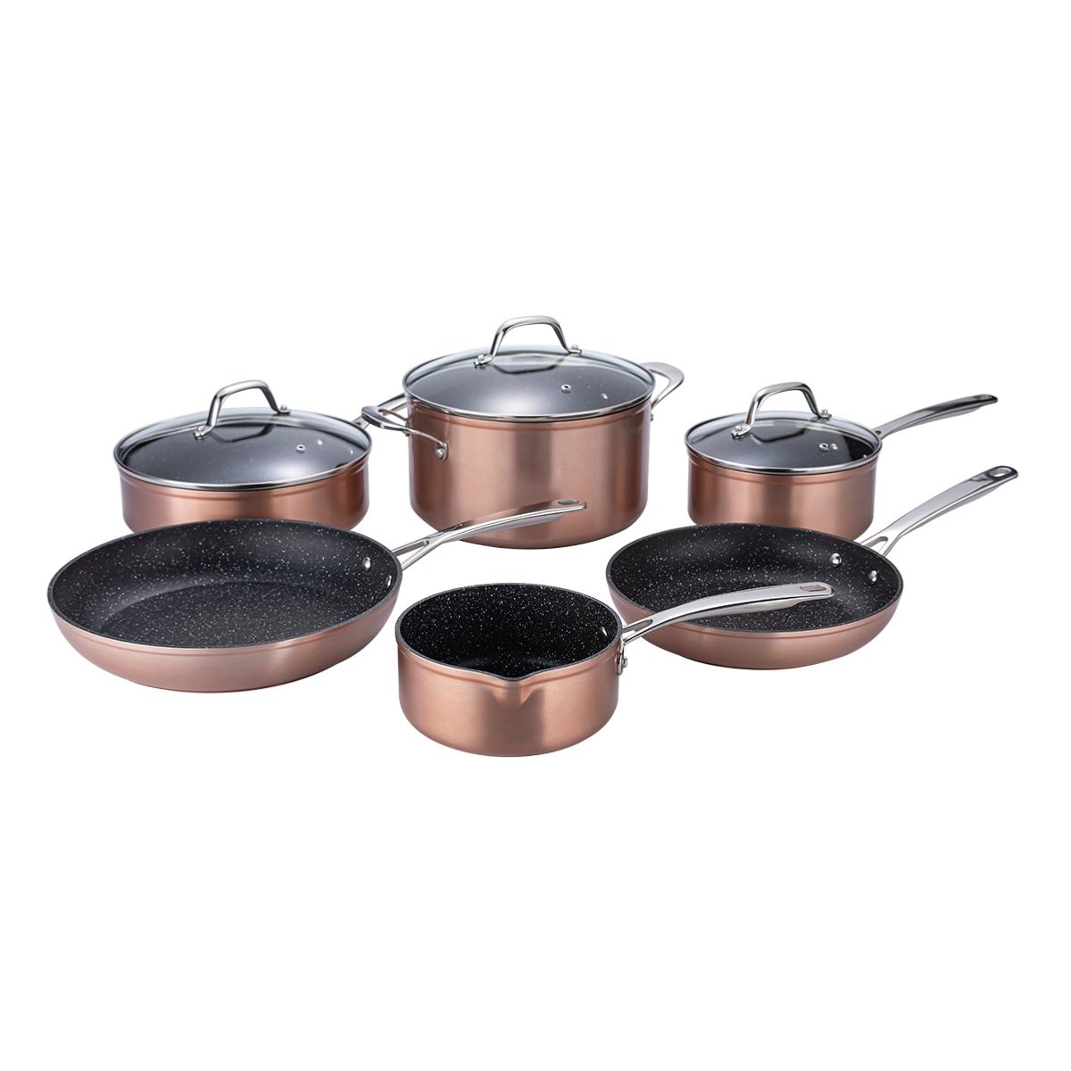 Set de 9 pièces cuivré Greblon céramique - "Héritage" Laguiole Cuisson - Mathon - 1