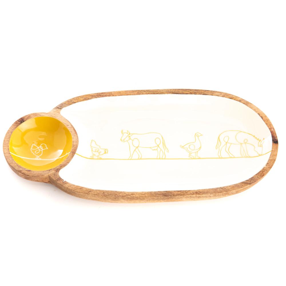 Plat 1 bol Diane 43x20 cm Amadeus - Mathon - 1