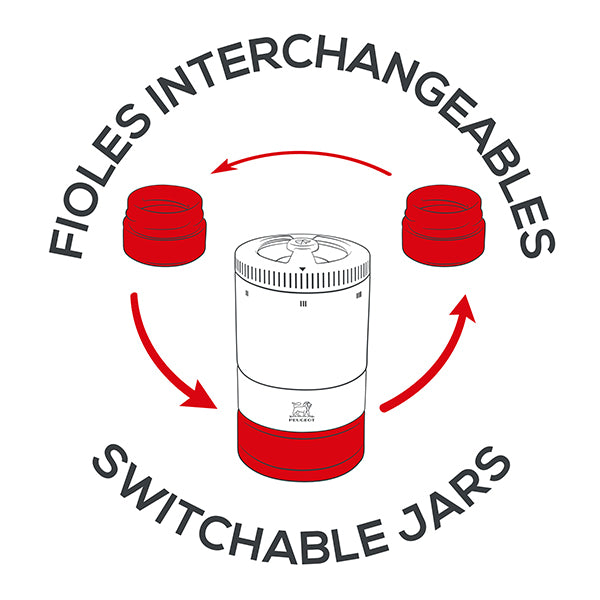 Moulin à poivre Maestro graphite 11 cm à réservoir interchangeable Peugeot - Mathon - 4