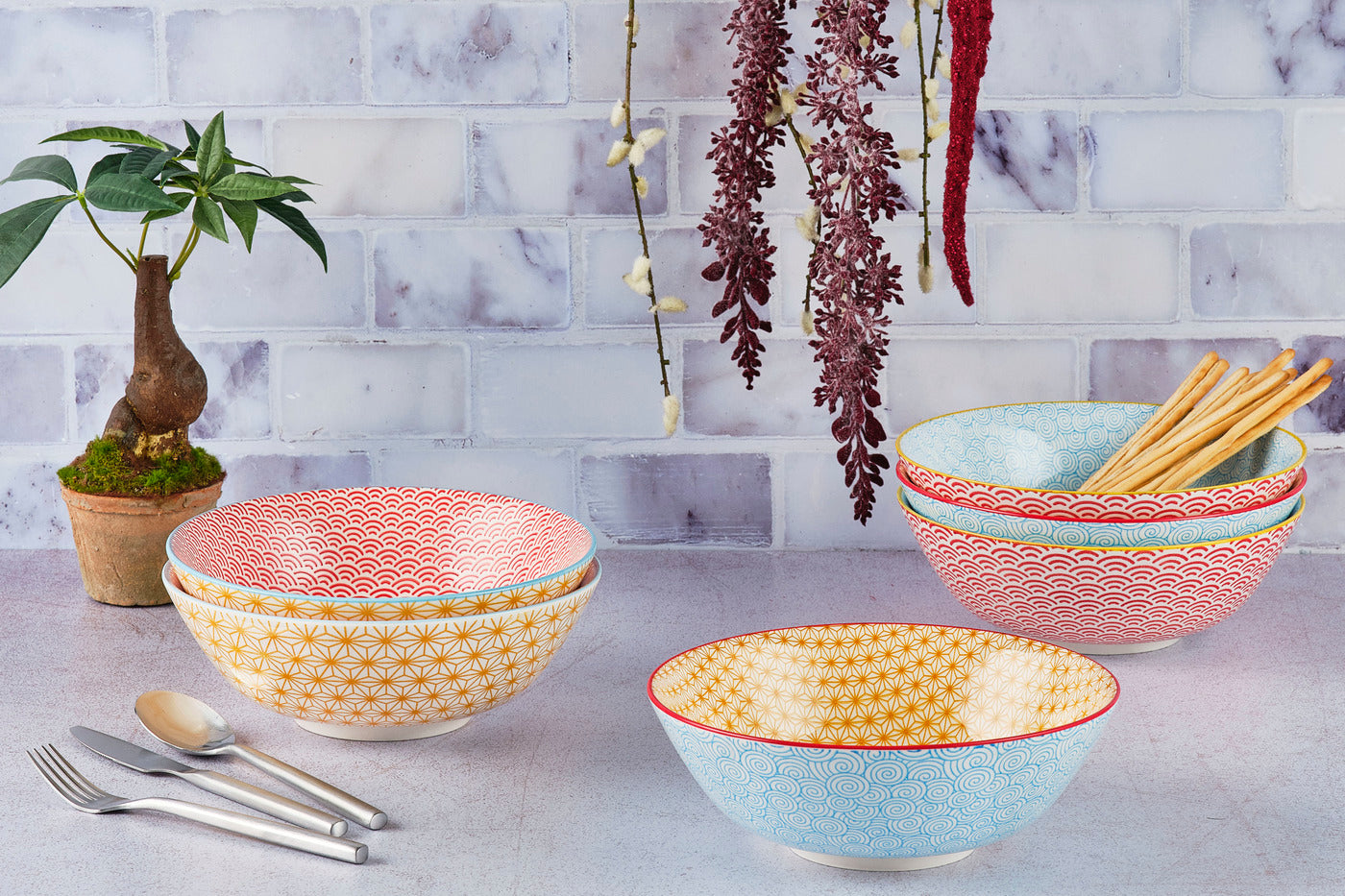 Bol PATTERN Ø21cm - 6 pièces - Color Björn - Mathon - 2