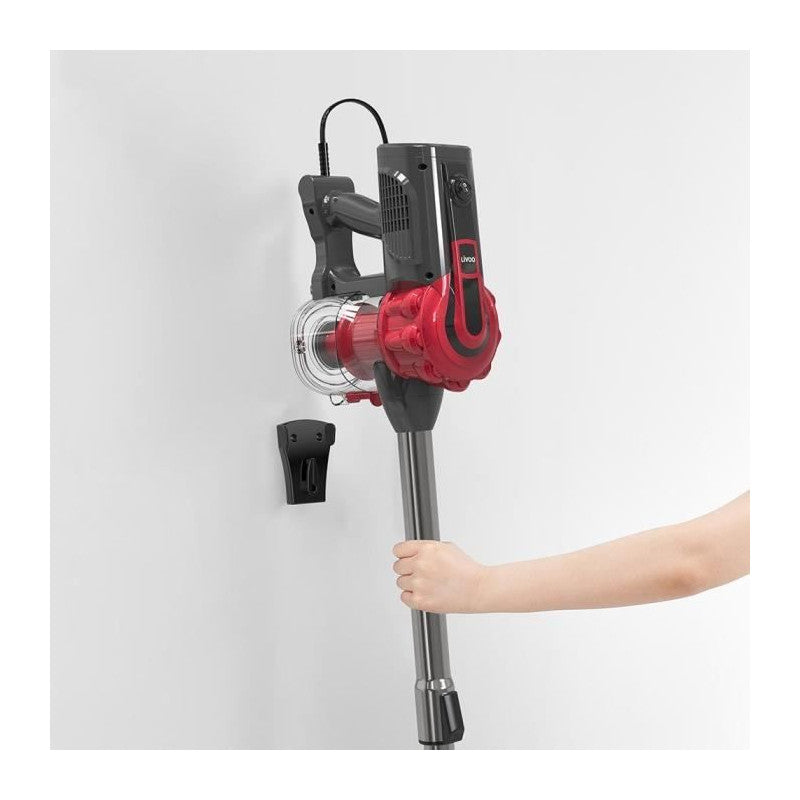 Aspirateur Balai Avec Fil - Livoo - Doh142 - 600 W - 12 Kpa - 82 Db - Cyclonique - 0,55 L - Rouge Livoo - Mathon - 4
