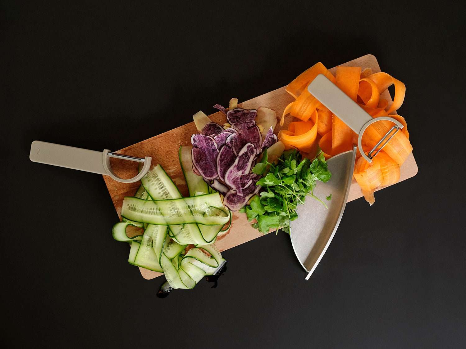 Ensemble de 3 accessoires de découpe SINGLES en acier inoxydable Taupe doux Zone Denmark - Mathon - 5