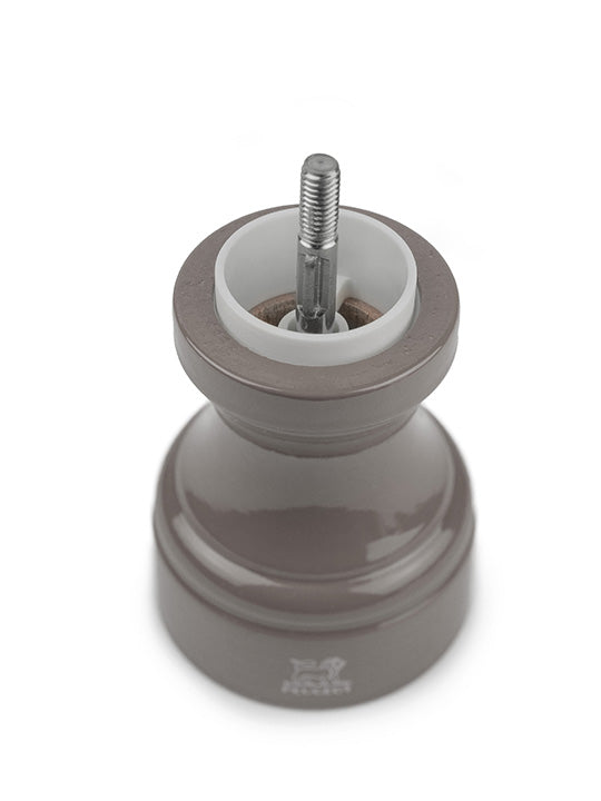 Bistro Moulin à sel manuel en bois laqué, gris taupe, 10 cm - 4in. Peugeot - Mathon - 5