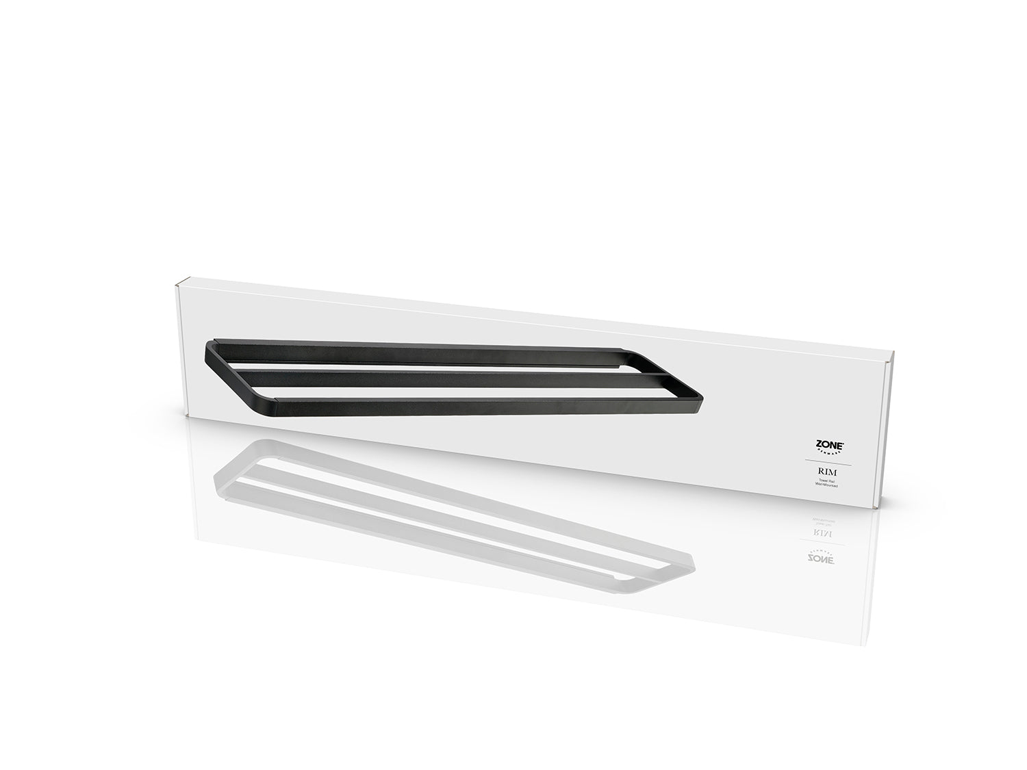 Porte-serviettes double RIM en aluminium Noir Zone Denmark - Mathon - 2