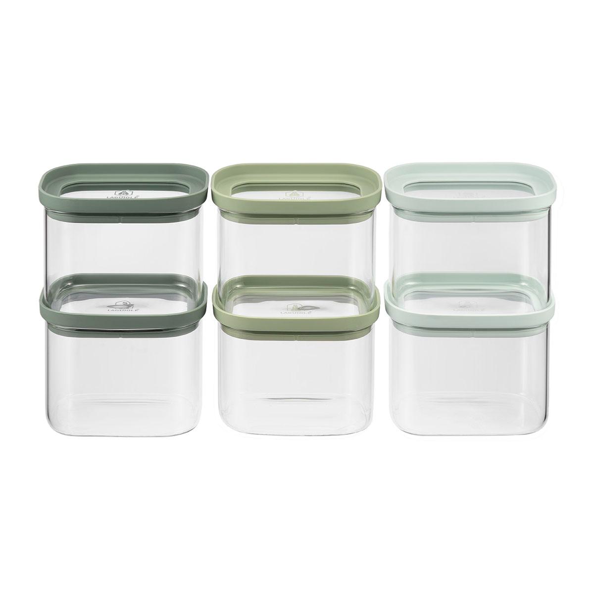 Lot de 6 bocaux en verre 600ml Laguiole Cuisson - Mathon - 1