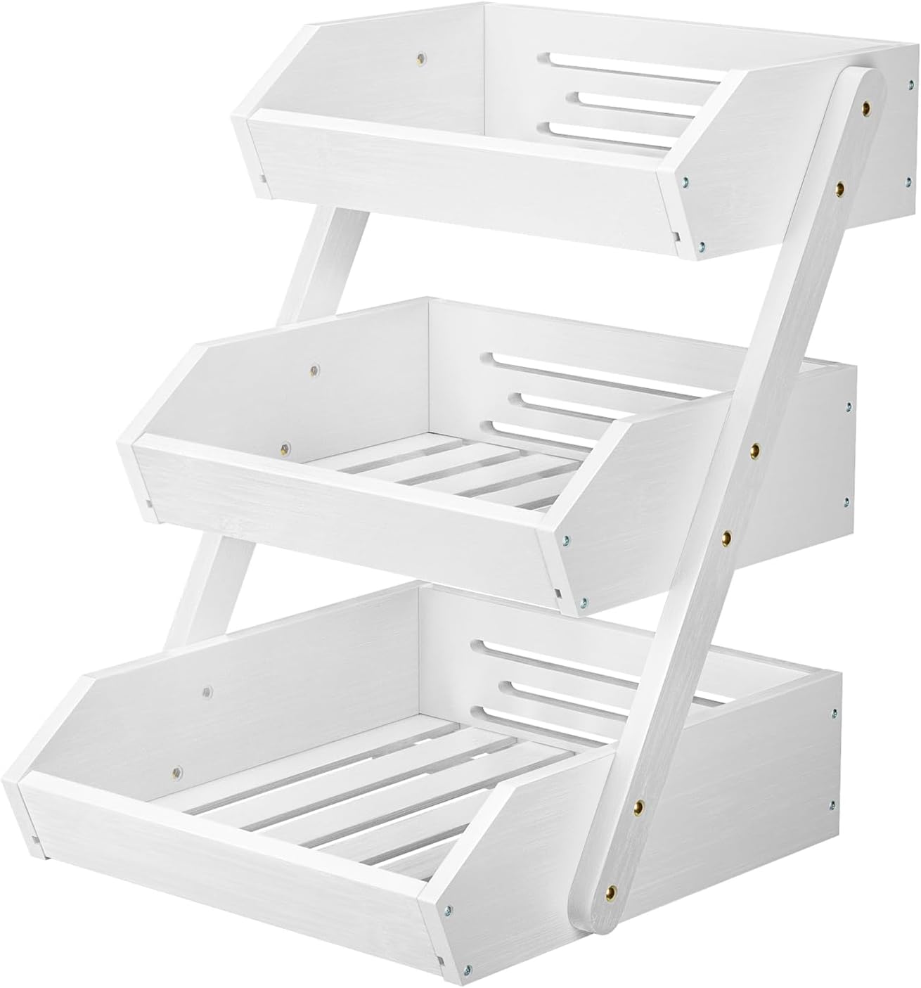 Panier à Fruits et Légumes 3 Niveaux en Bambou Vendos85 - Mathon