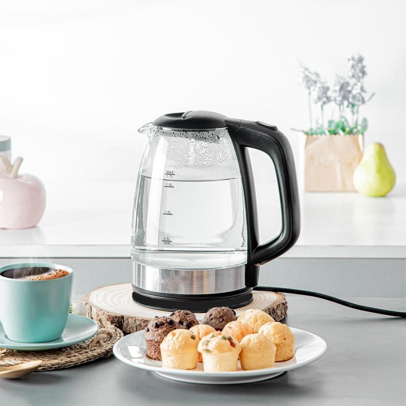 Bouilloire électrique 1,7L en verre Bleu Royalty Line RLGWK22008355-BLU Royalty Line - Mathon - 2