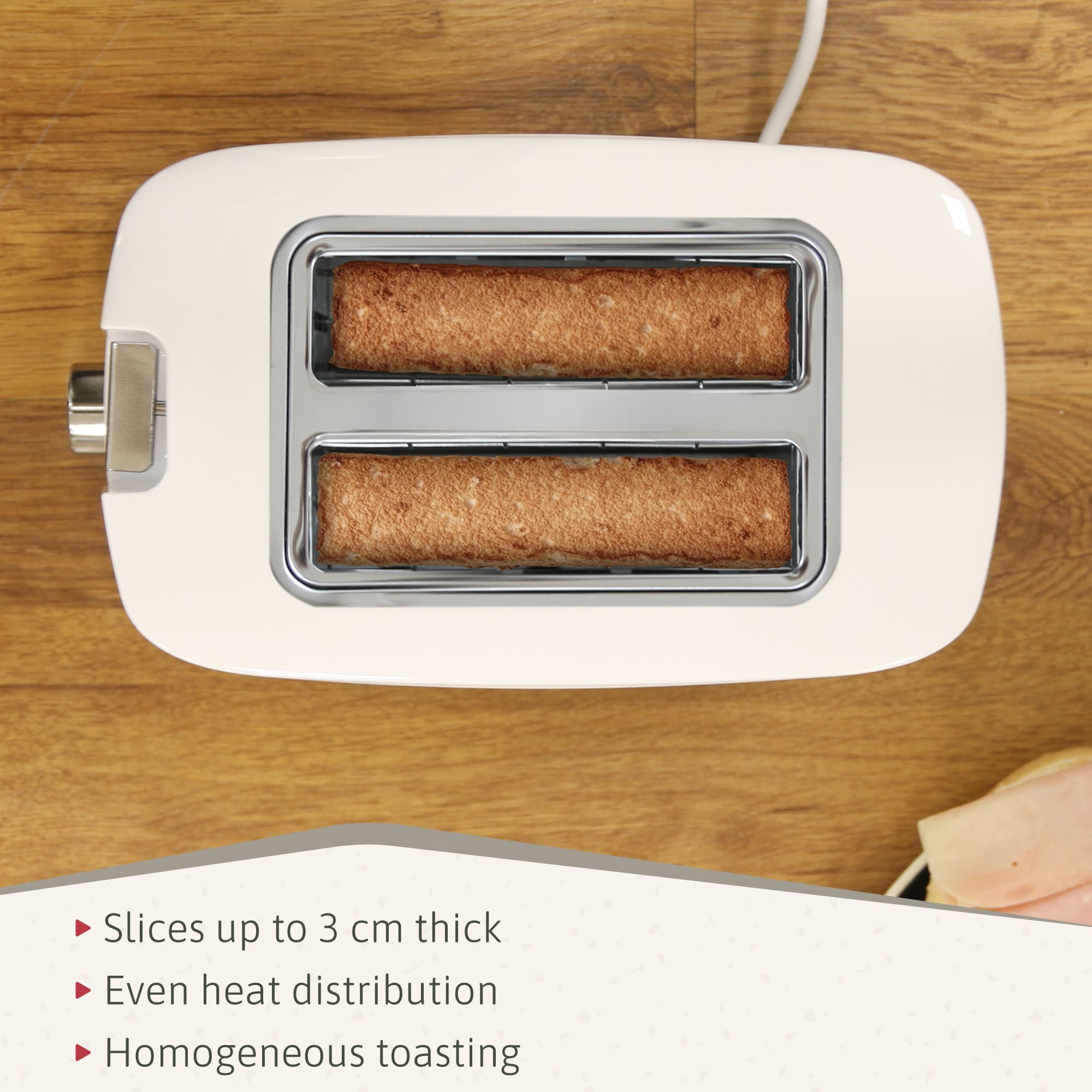 Elegance Ensemble Grille Pain 2 Fentes Large Bouilloire Électrique 1,7L sans BPA Blanc SKT1170WHT - Mathon - 5