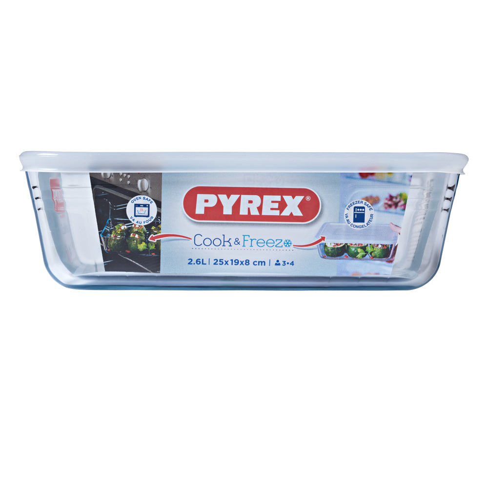 Plat rectangulaire cook & freeze 2,6 l Pyrex - Mathon - 2
