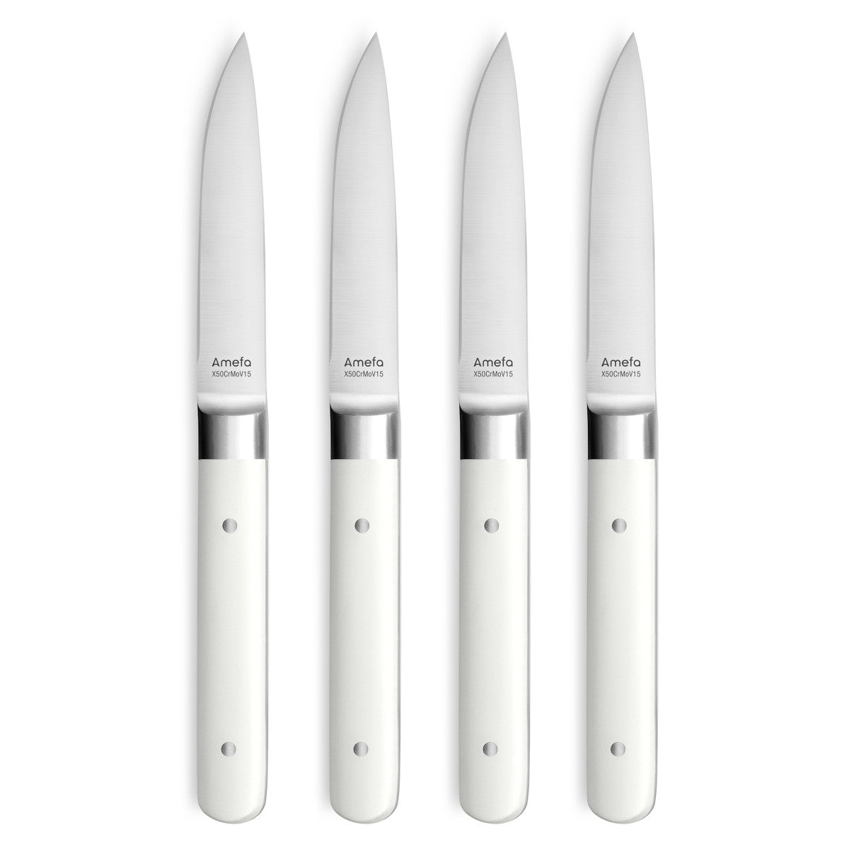 Fusion Blanc - Coffret 4 couteaux steak Amefa - Mathon - 1