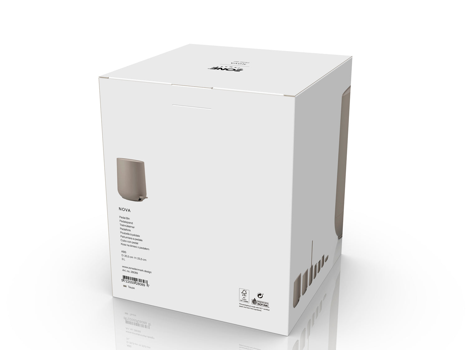 Poubelle à pédale NOVA en abs Taupe Zone Denmark - Mathon - 4