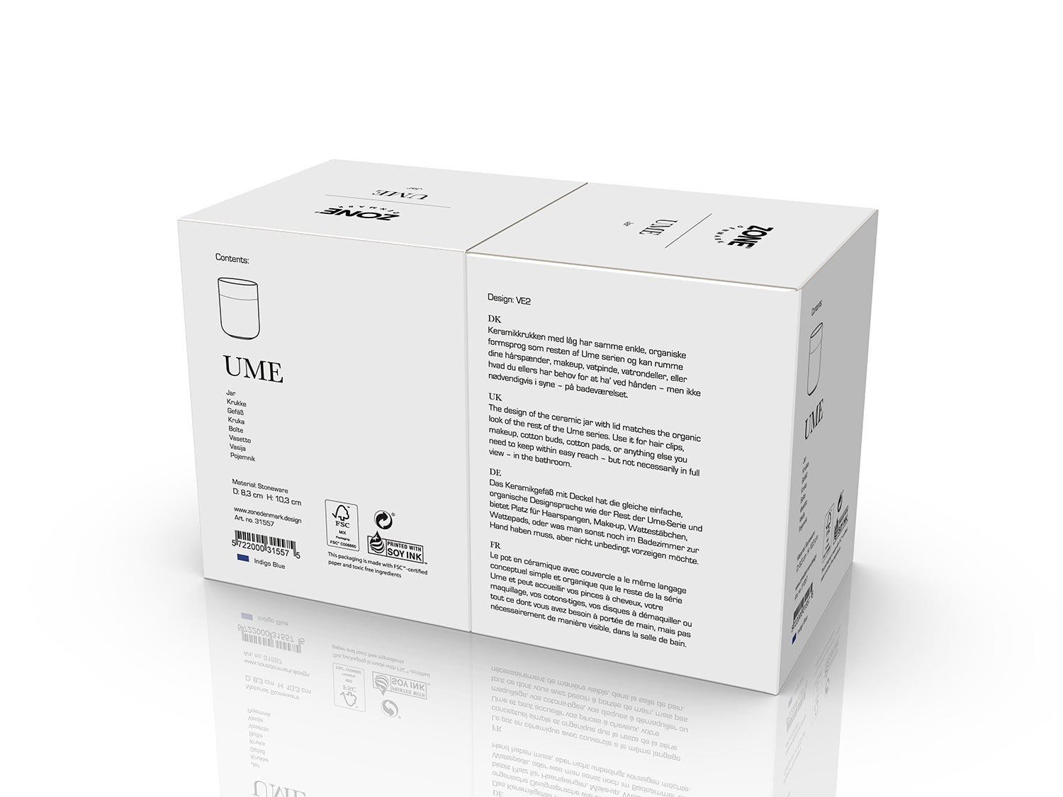 Pot avec couvercle UME en grès Bleu indigo Zone Denmark - Mathon - 5