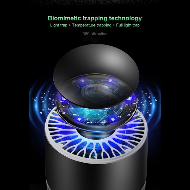 Lampe anti-moustiques Noir Herzberg HG03138-BLK Herzberg - Mathon - 5