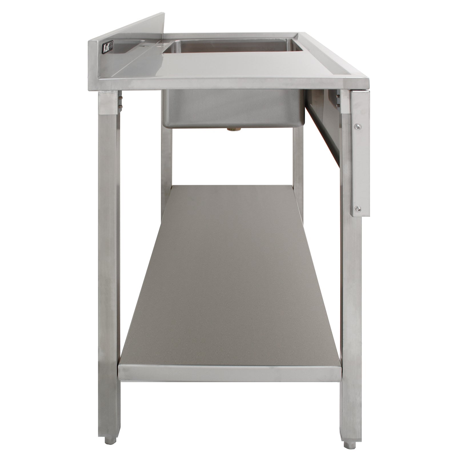 Evier en Acier Inoxydable Commercial - Egouttoir Coté Gauche - Mathon - 2