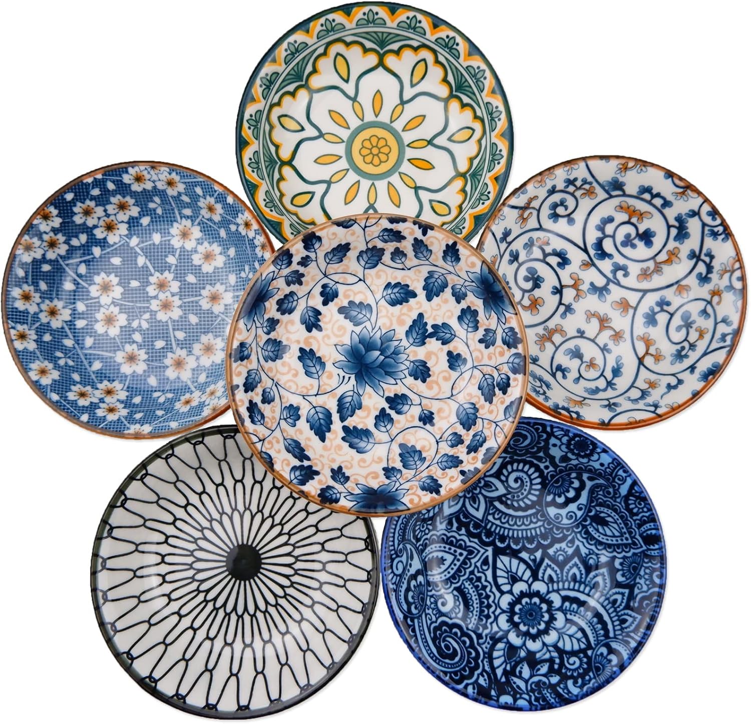 Bol à trempette en porcelaine 70 ml – Motif bohème Vendos85 - Mathon