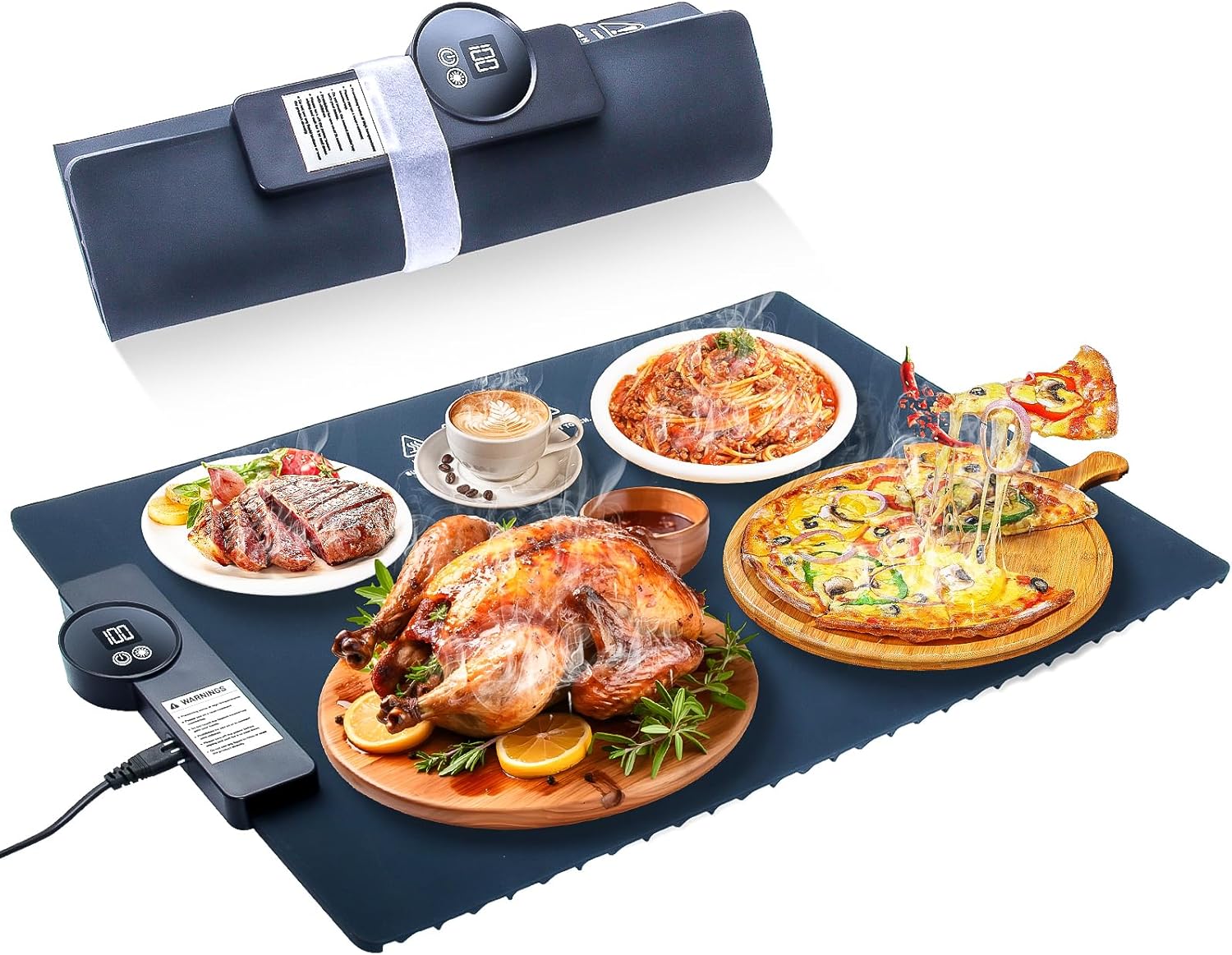 Plateau Chauffant Électrique Bleu – 6 Niveaux, Chauffage Rapide Vendos85 - Mathon