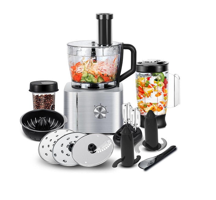 Robot Multifonction de Cuisine de 1,5L - 3,2L 1100W gris noir Vendos85 - Mathon