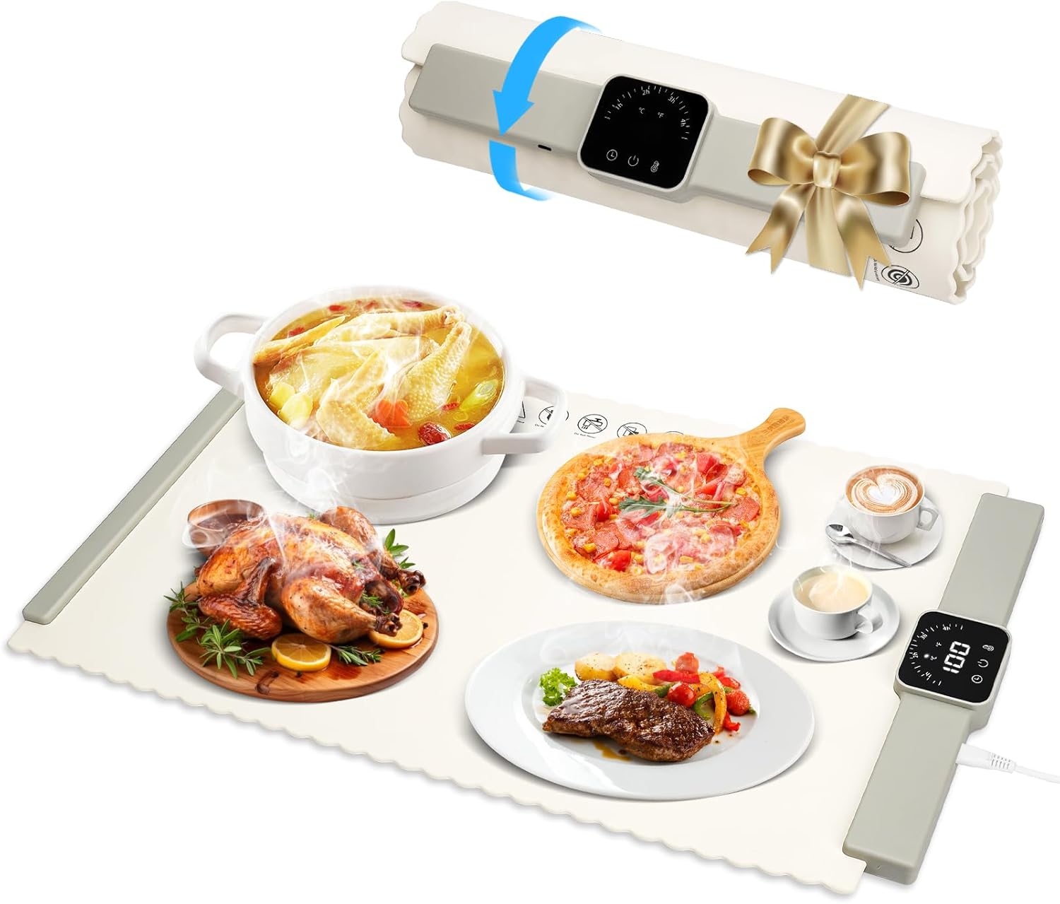 Chauffe Plat Électrique pour Assiettes – Beige Vendos85 - Mathon