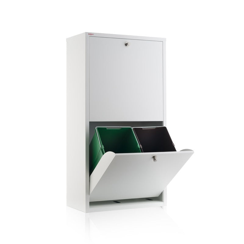 Poubelle cuisine - tri sélectif blanche emi, 4 grands bacs Don Hierro - Mathon - 5