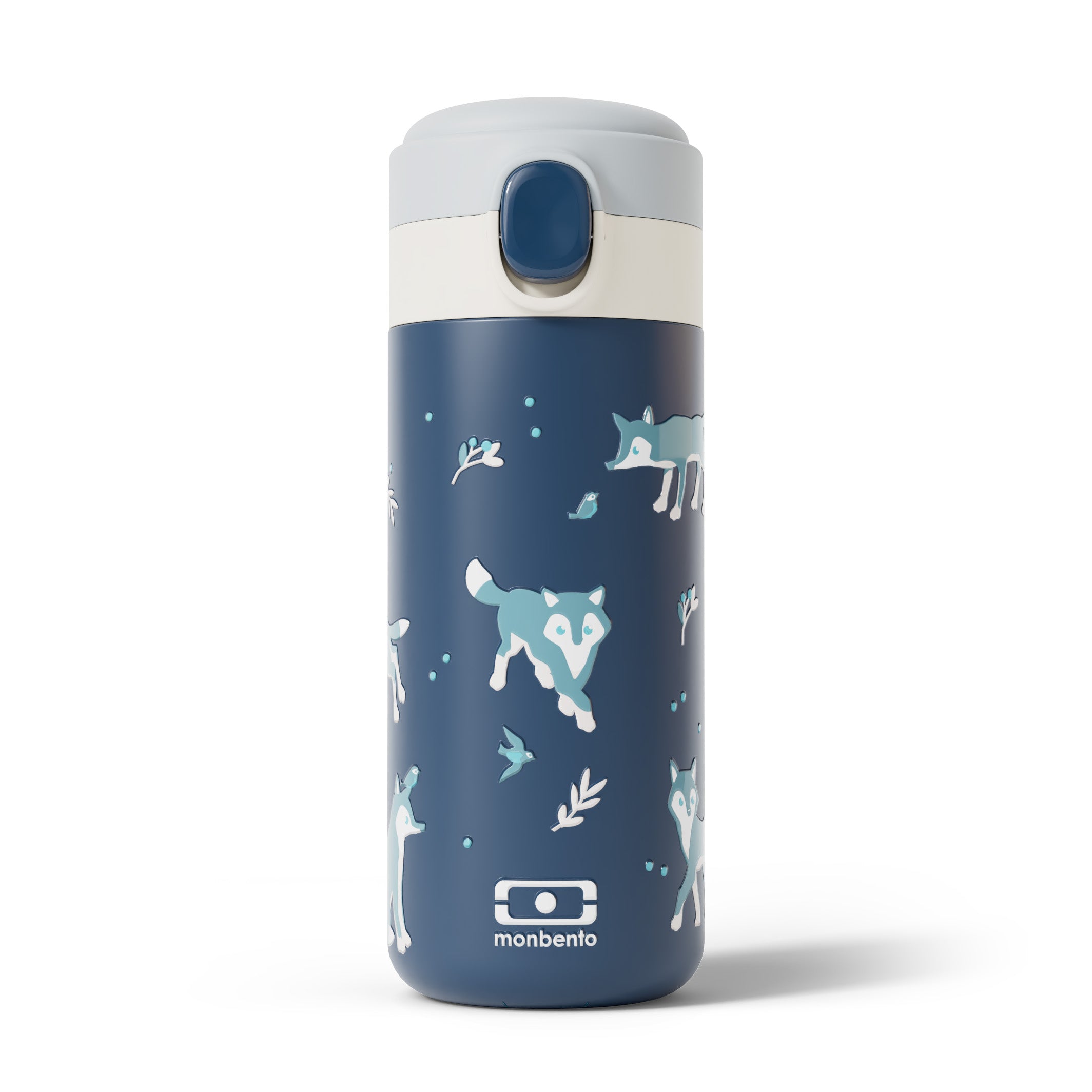 Gourde isotherme à bec verseur Pop 360ml Bleu Wolf Monbento - Mathon - 1