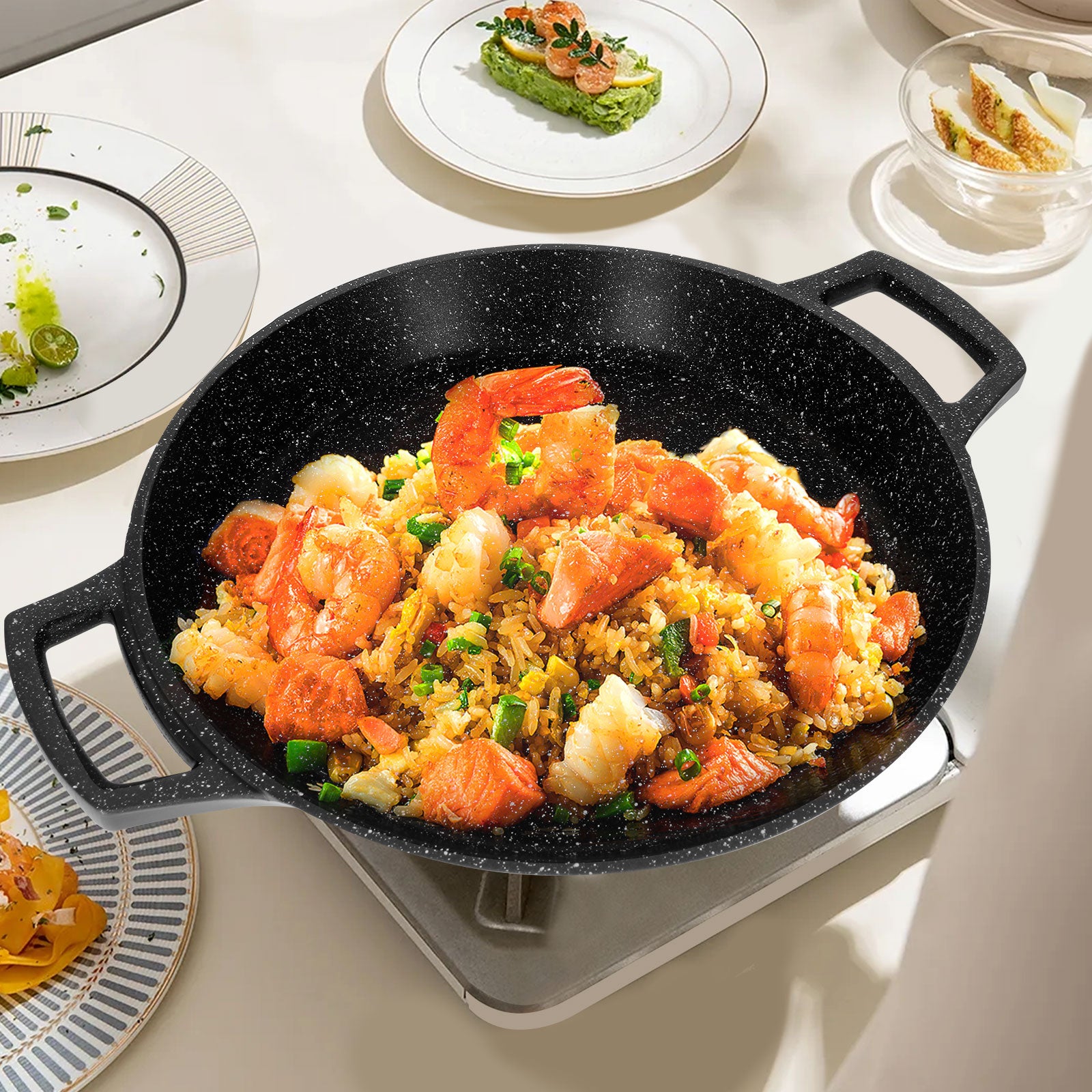 Poêle à Paella Anti-adhérent Cheffinger - Mathon - 2