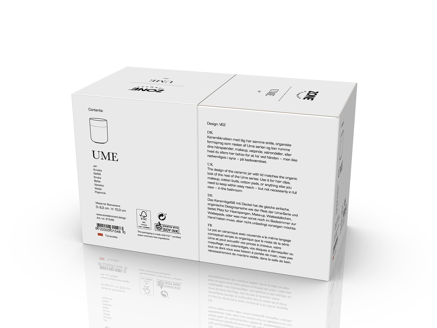 Pot avec couvercle UME en grès Ocre brun Zone Denmark - Mathon - 5