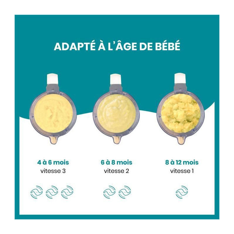 Babymoov Robot Cuisine Bebe Nutribaby + Industrial Grey Babymoov - Mathon - 5