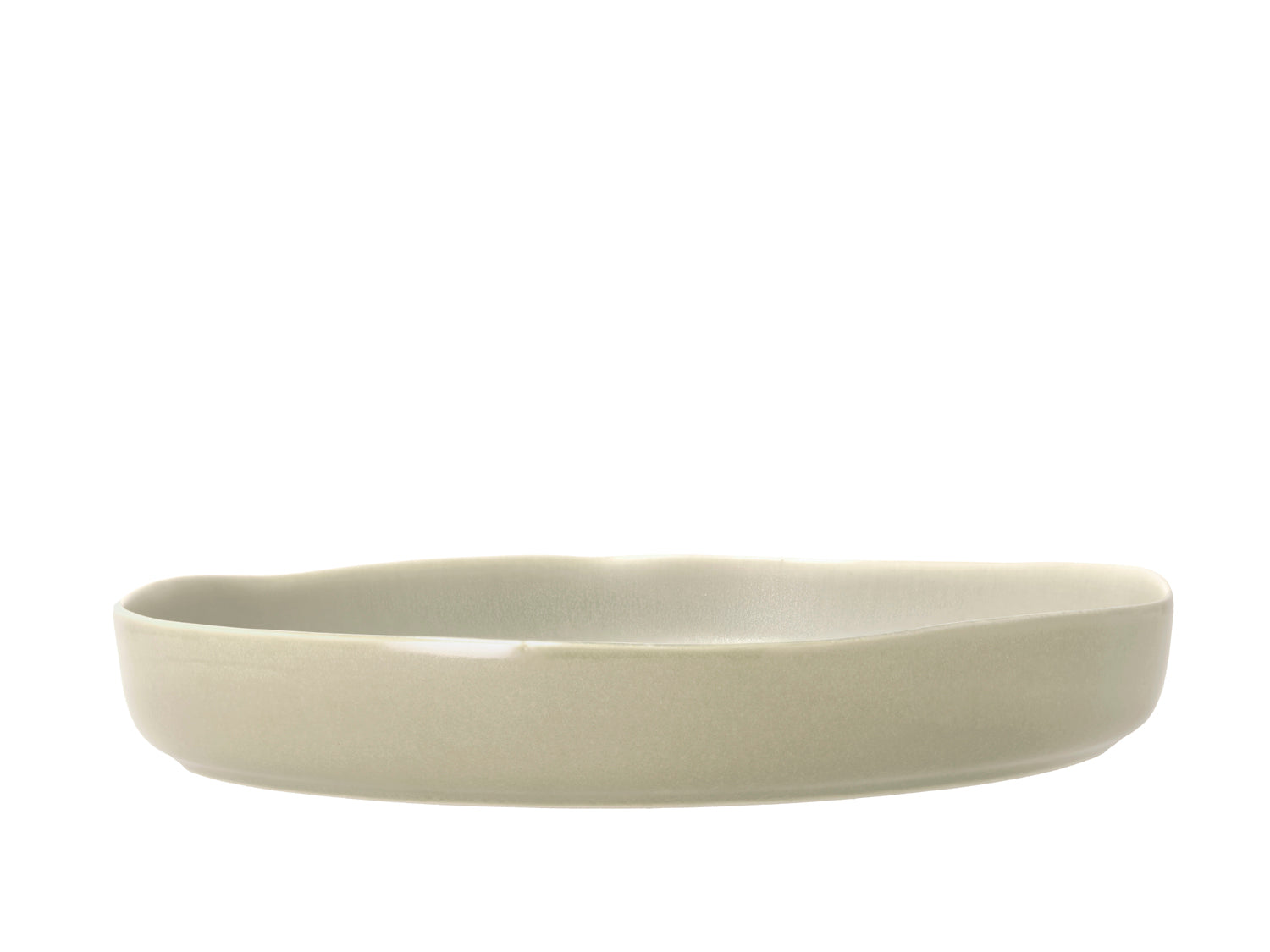 Plat de service rond UMAMI en grès Beige doux Villa Collection - Mathon - 1