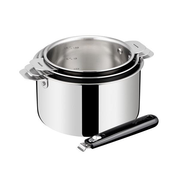 Lot 4 Pièces Lagostina Esperta Amovible 12909600004 Argent Lagostina - Mathon