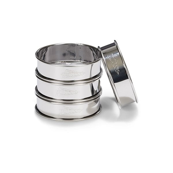 4 cercles à tarte inox 8 cm Patisse - Mathon