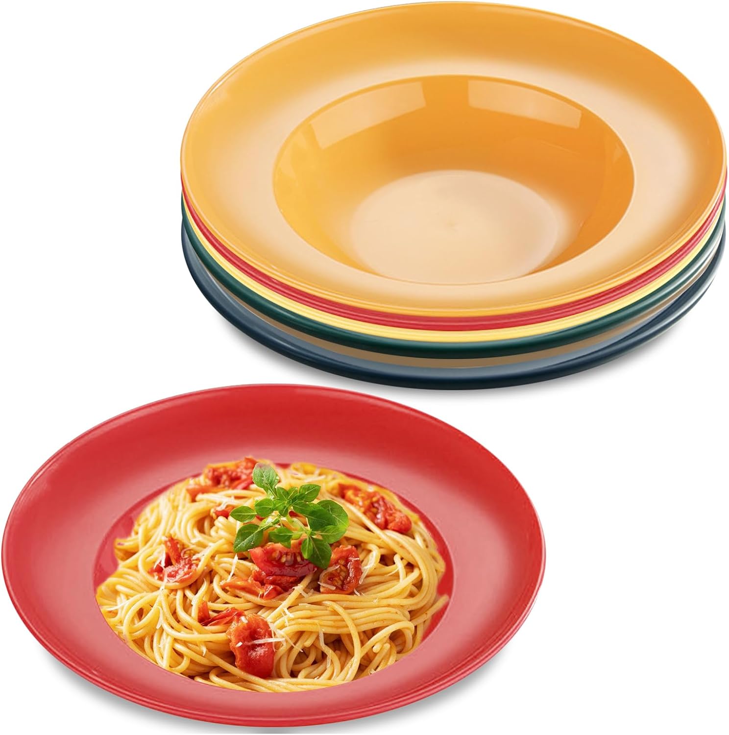 Lot de 6 assiettes creuses en plastique 23 cm Vendos85 - Mathon