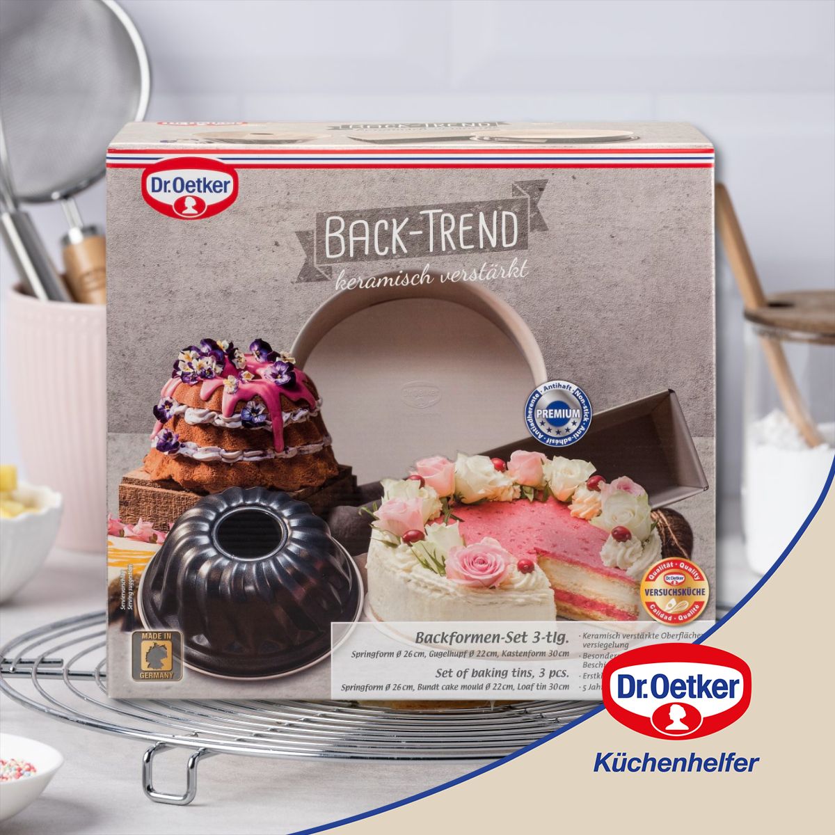 Set de 3 moules à pâtisserie Dr Oetker Back-Trend Dr. Oetker - Mathon - 5
