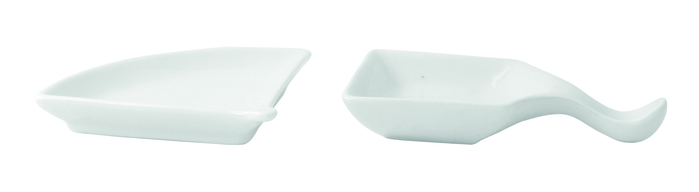 4Pcs - Mini cuillère carrée en porcelaine blanc  96x53x15mm FirstPack - Mathon - 2