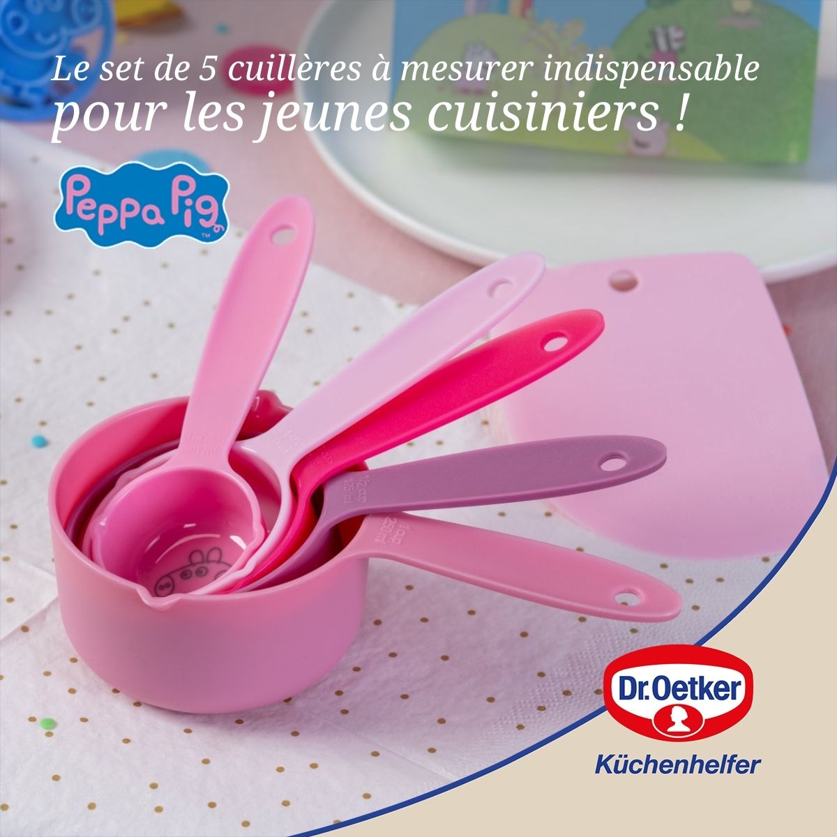 Set de 5 cuillères à mesurer Peppa Pig Dr. Oetker Peppa Pig Dr. Oetker - Mathon - 2