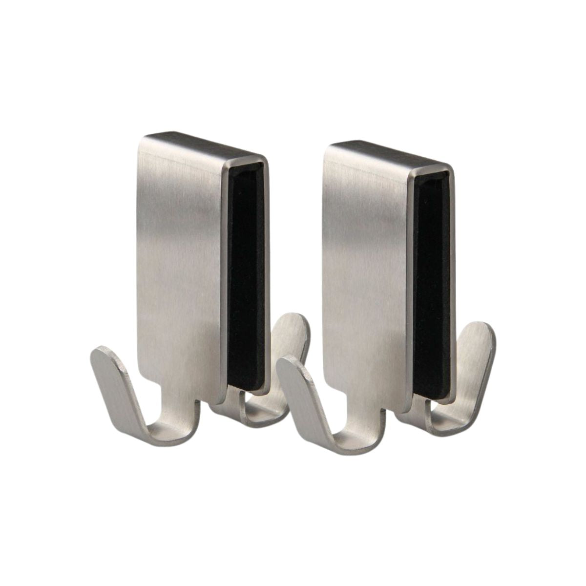 Lot de 2 doubles crochets pour paroi de douche en inox  Tecno Fackelmann - Mathon - 1