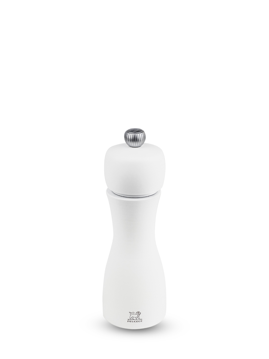 Tahiti Moulin à sel manuel en bois couleur blanc mat 15 cm Peugeot - Mathon - 1