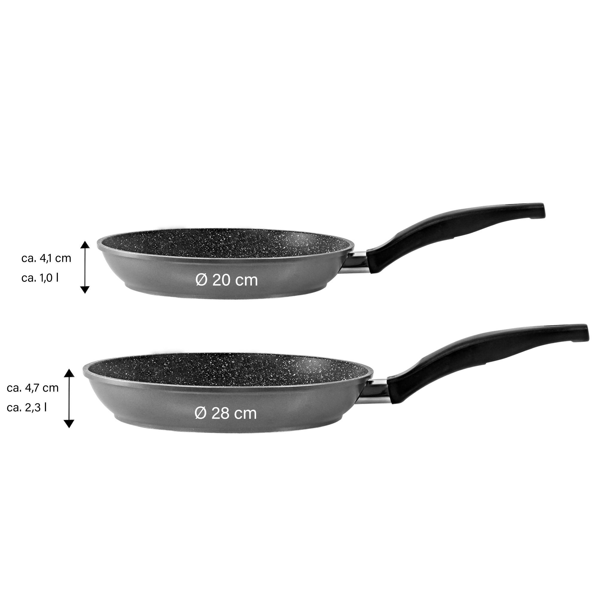 Lot de poêles, 2 pcs, 20/28 cm Stoneline - Mathon - 4