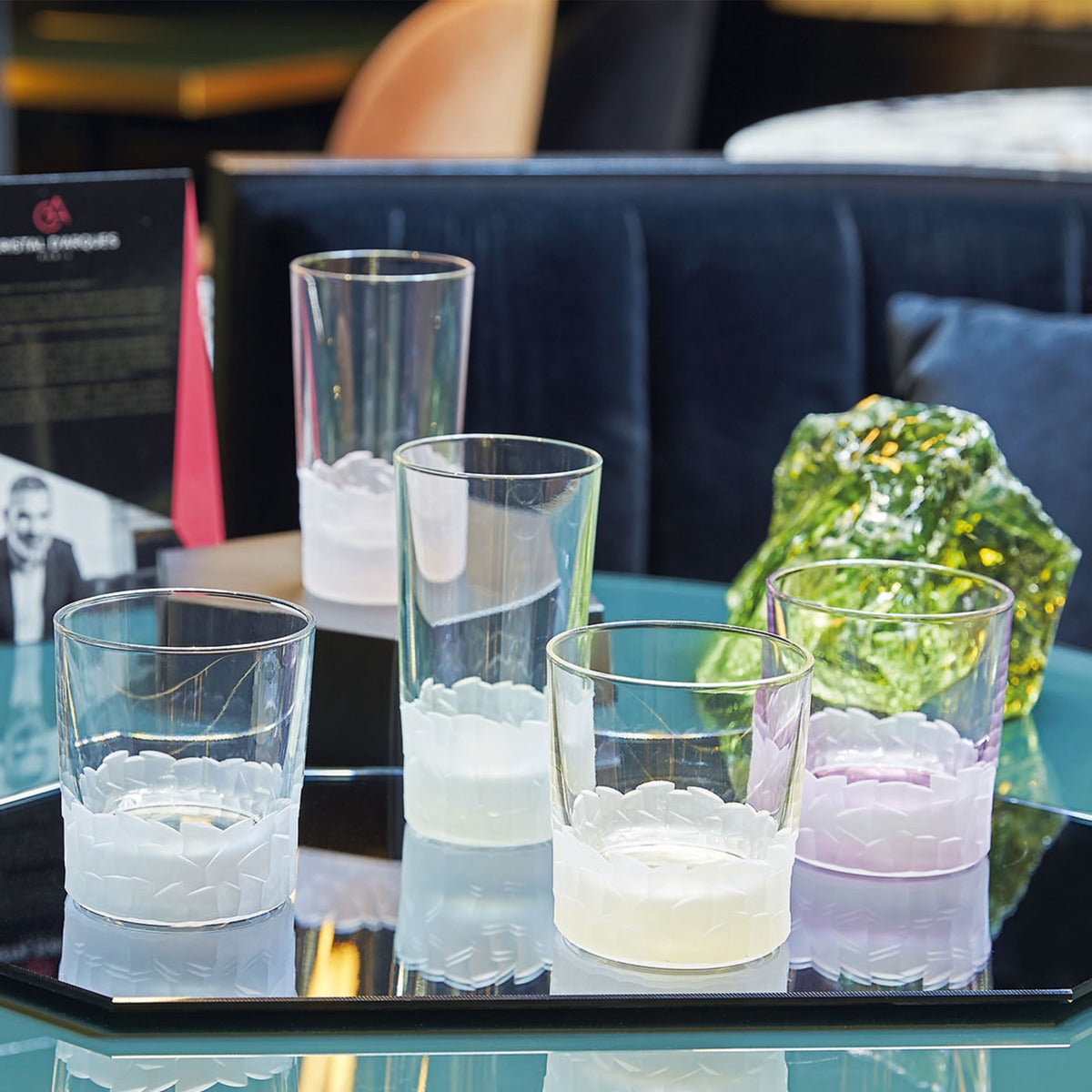 6 verres forme haute 33cl Intuition Colors Blue Cristal d