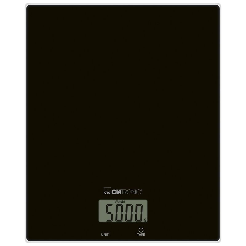 Balance de cuisine en verre Noir Clatronic  KW3820-Noir Clatronic - Mathon - 1