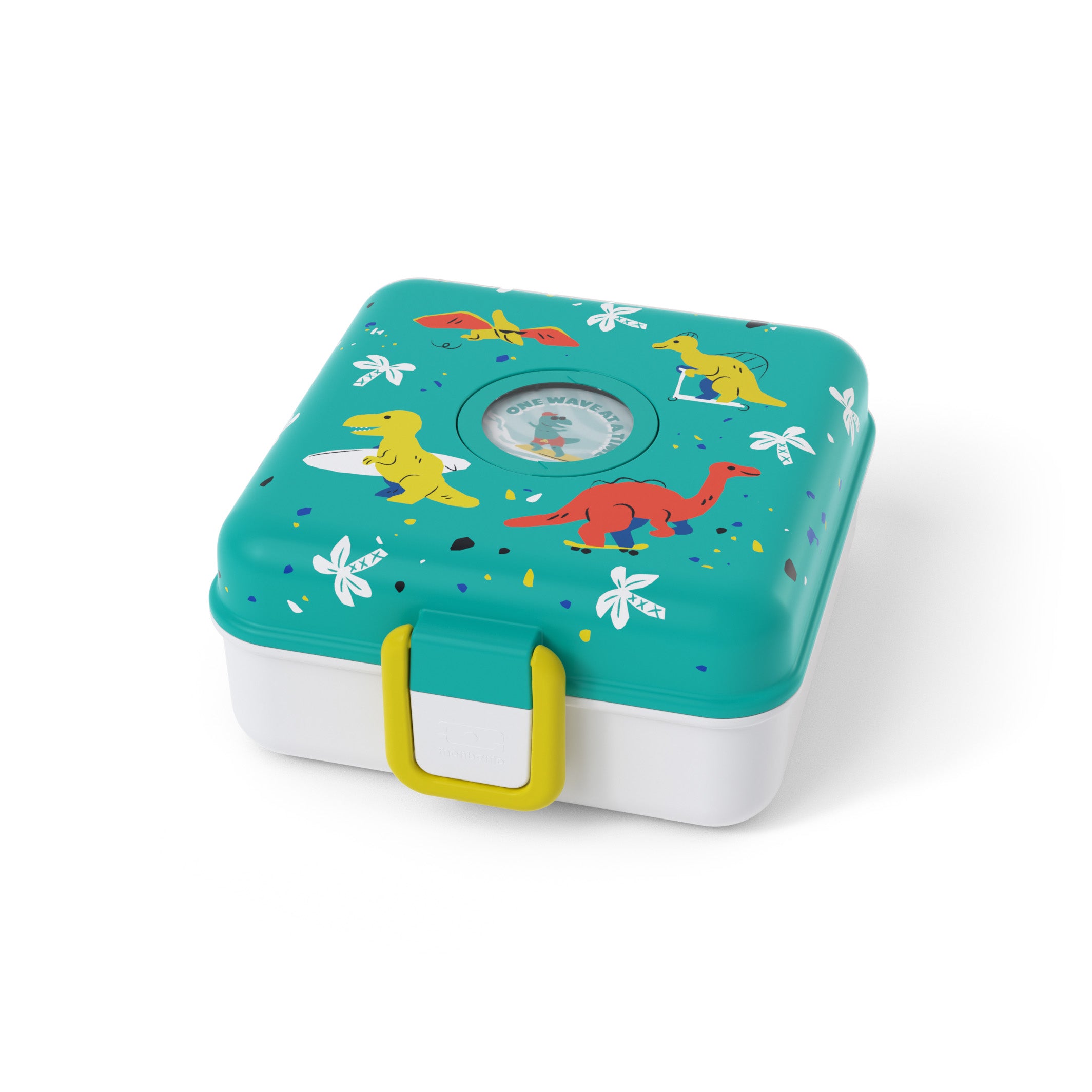 Boîte à sandwich enfant Snacky 850ml bleu Dino Monbento - Mathon - 1