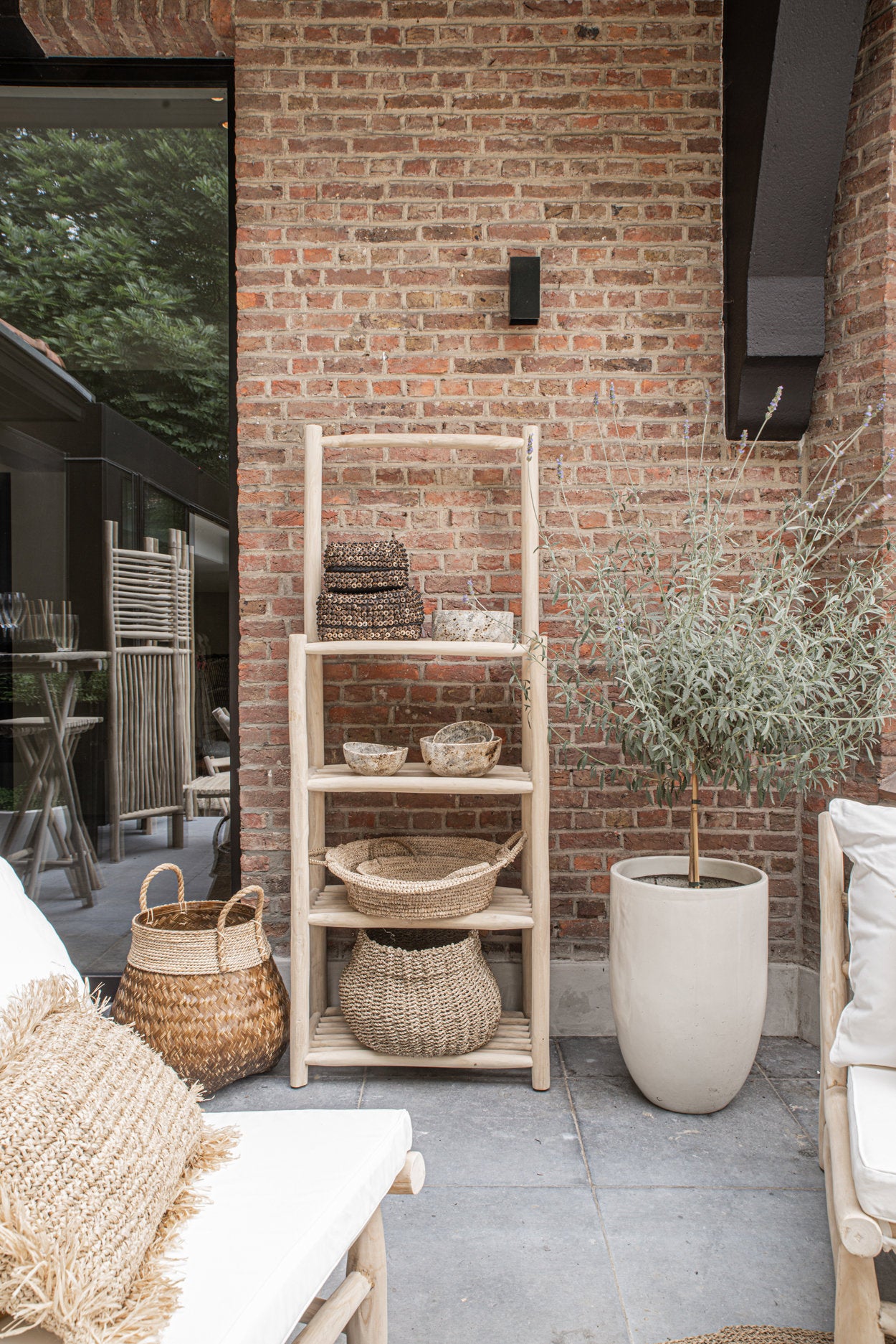 Les Plateaux En Panier De Raphia - Naturel - S Bazar Bizar - Mathon - 4