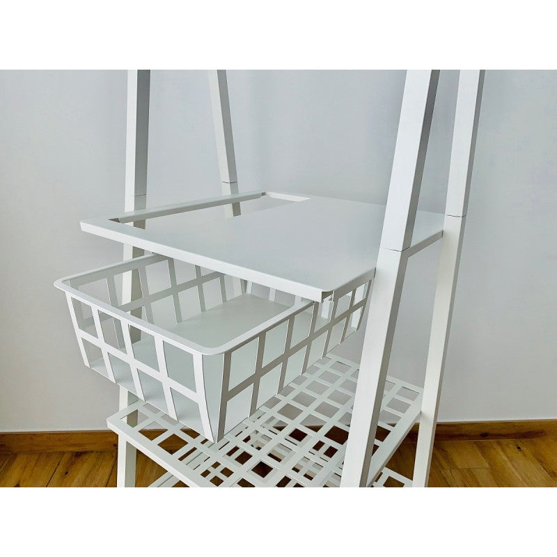 Portant à vêtements sur roulettes en métal, blanc, urban Don Hierro - Mathon - 7