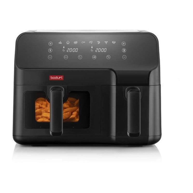 Friteuse électrique A Air Pulsé - Bodum - Melior - Double Compartiment 3,2 L Et 5,1 L - 2 700 W - Noir Bodum - Mathon