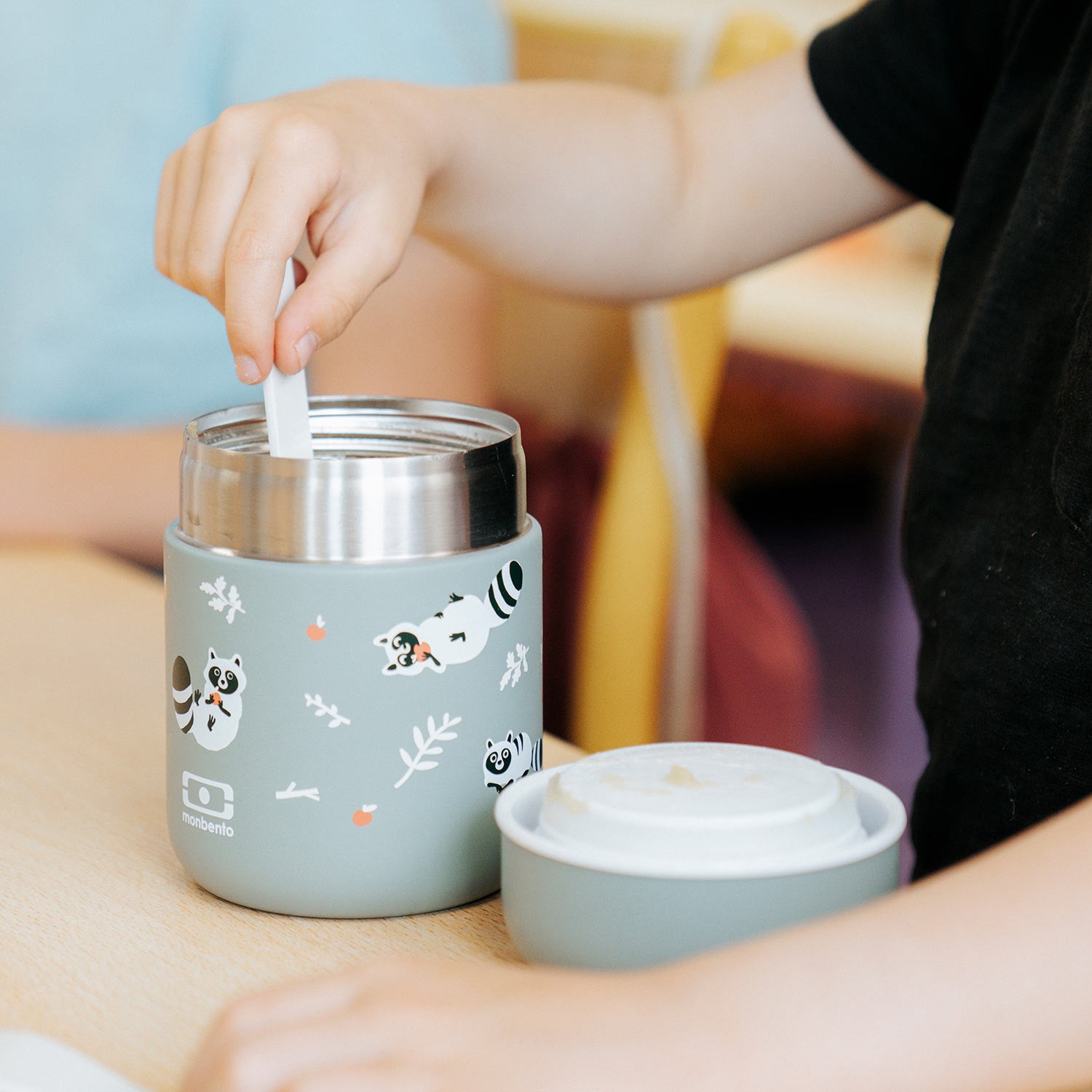 Lunch box isotherme Capsule 280ml Vert Raton Laveur Monbento www