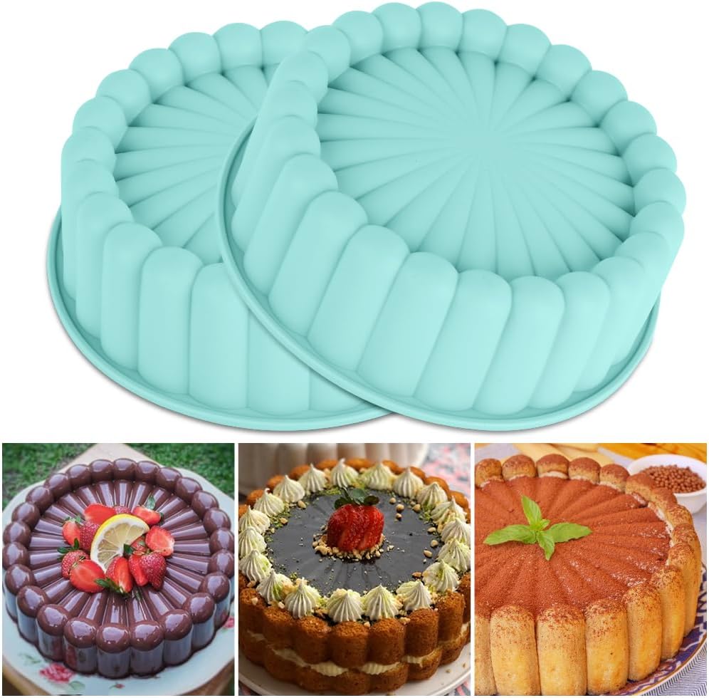 Moule Gateau Silicone Rond 20cm bleu Vendos85 - Mathon